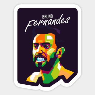 Bruno Fernandes On WPAP Sticker